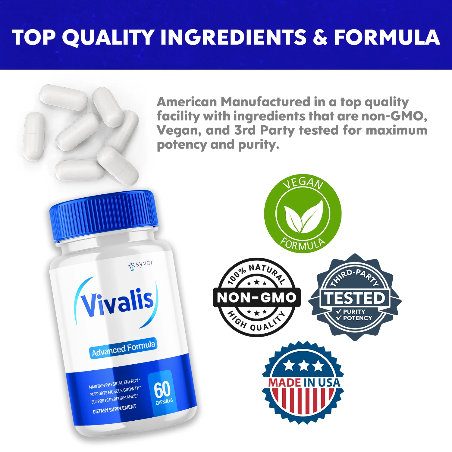 Vivalis complete ingredient breakdown — L-Arginine, Tongkat Ali, Ashwagandha, Maca Root